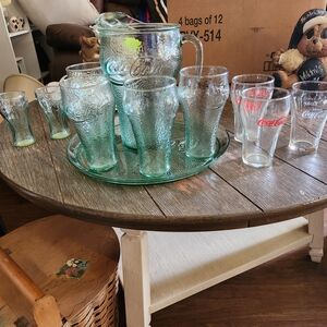 Coca Cola Green Glassware Set